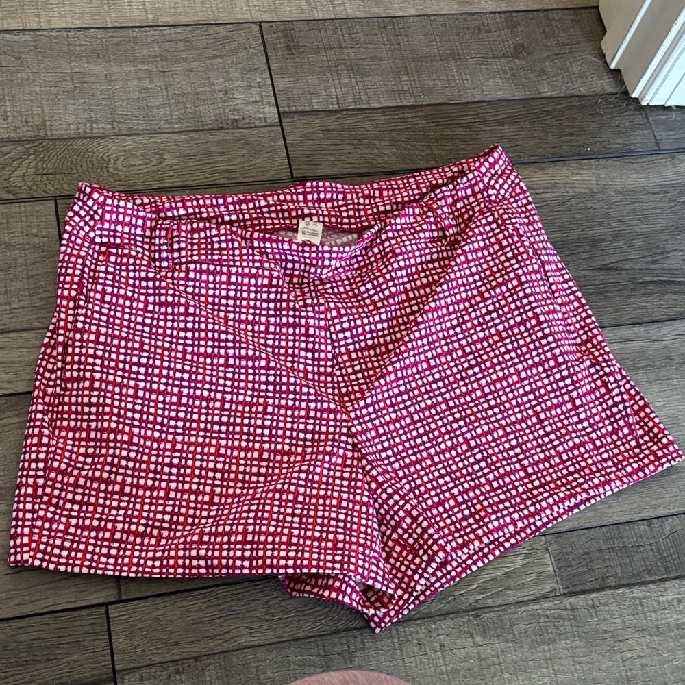 SPANX Pink and White Patterned Women's Shorts